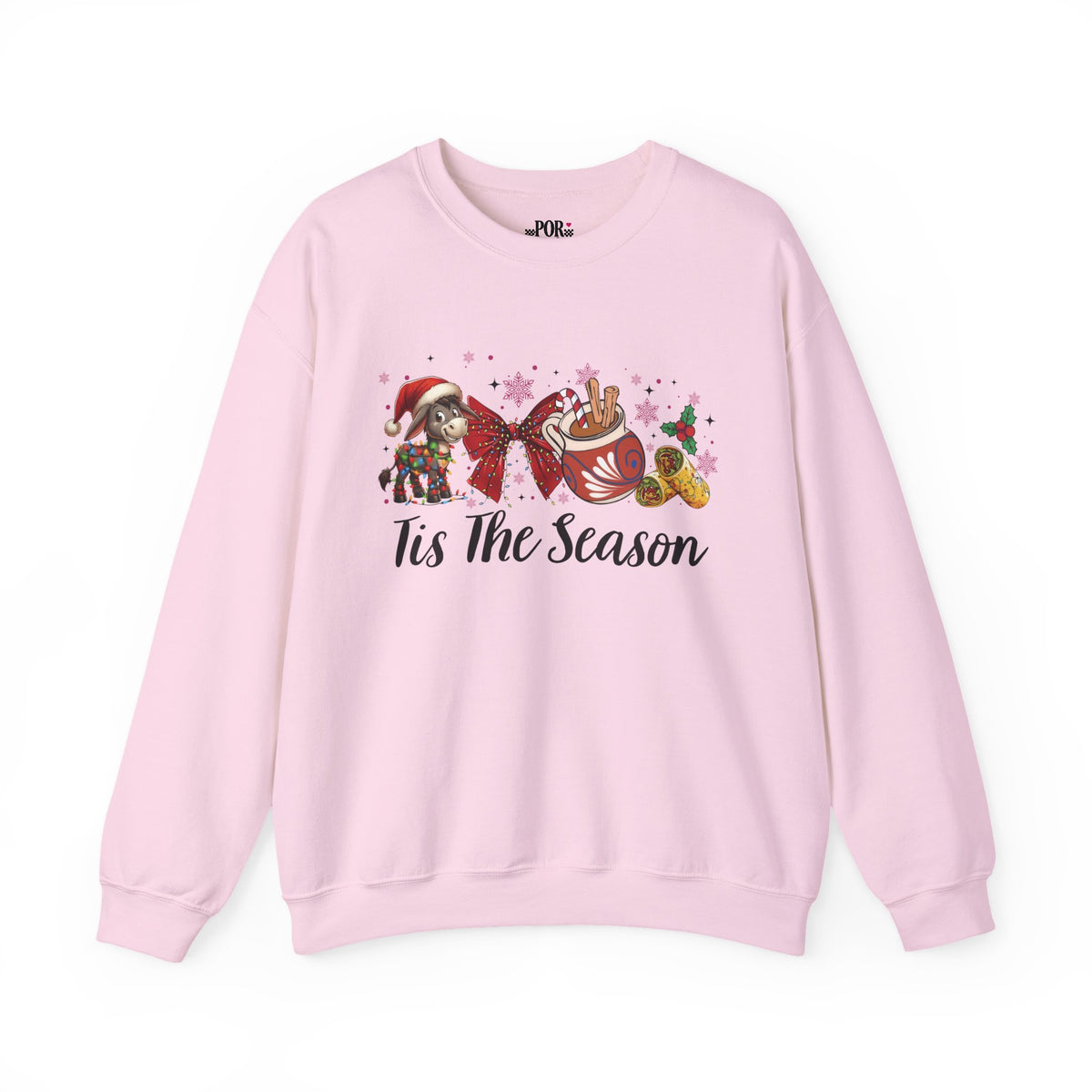 Tamales Tis' The Season Christmas Sweatshirt | Burrito and Chocolate Abuelita Crew