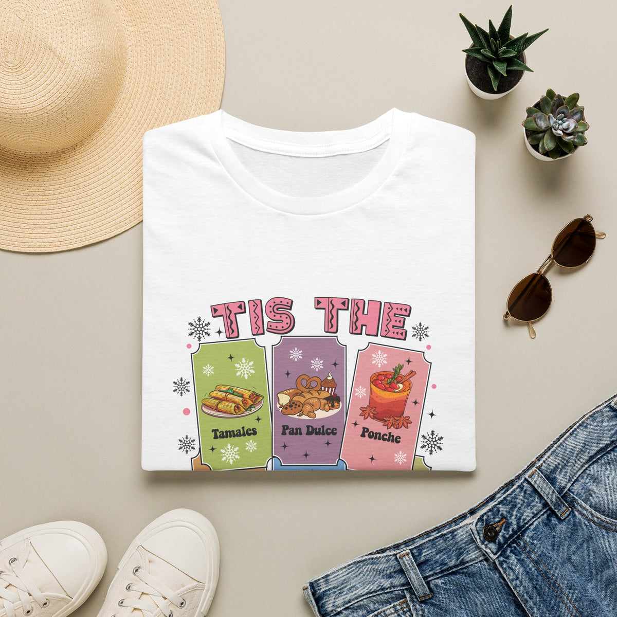 Navidad 'Tis The Season: Tamales Pan Dulce Ponche Holiday Tee