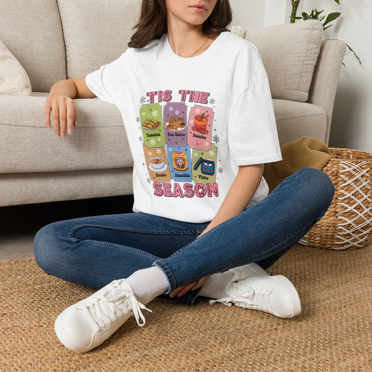Navidad 'Tis The Season: Tamales Pan Dulce Ponche Holiday Tee