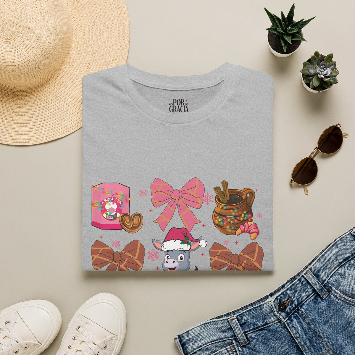 Burrito Sabanero T-Shirt — Chocolate Abuelita and Conchas Bows Graphic Tee