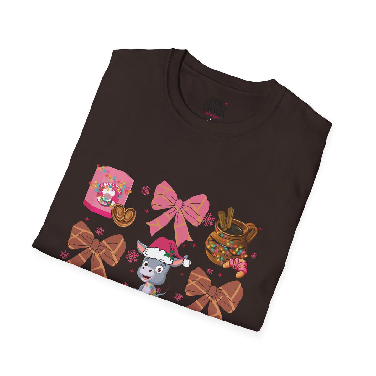Burrito Sabanero T-Shirt — Chocolate Abuelita and Conchas Bows Graphic Tee