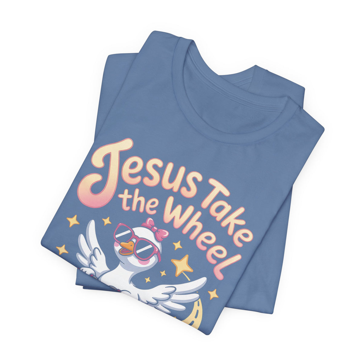Jesus Take the Wheel Tee — Goose Scooter Christian Bella Canva T‑Shirt