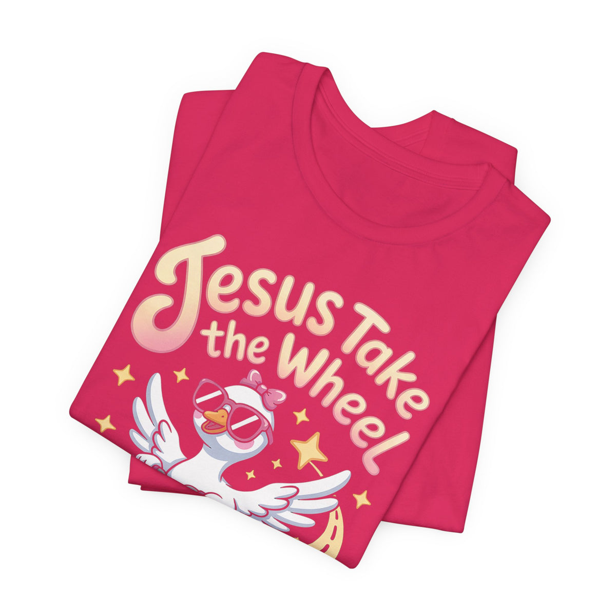 Jesus Take the Wheel Tee — Goose Scooter Christian Bella Canva T‑Shirt